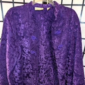 Purple velvet brocade jacket